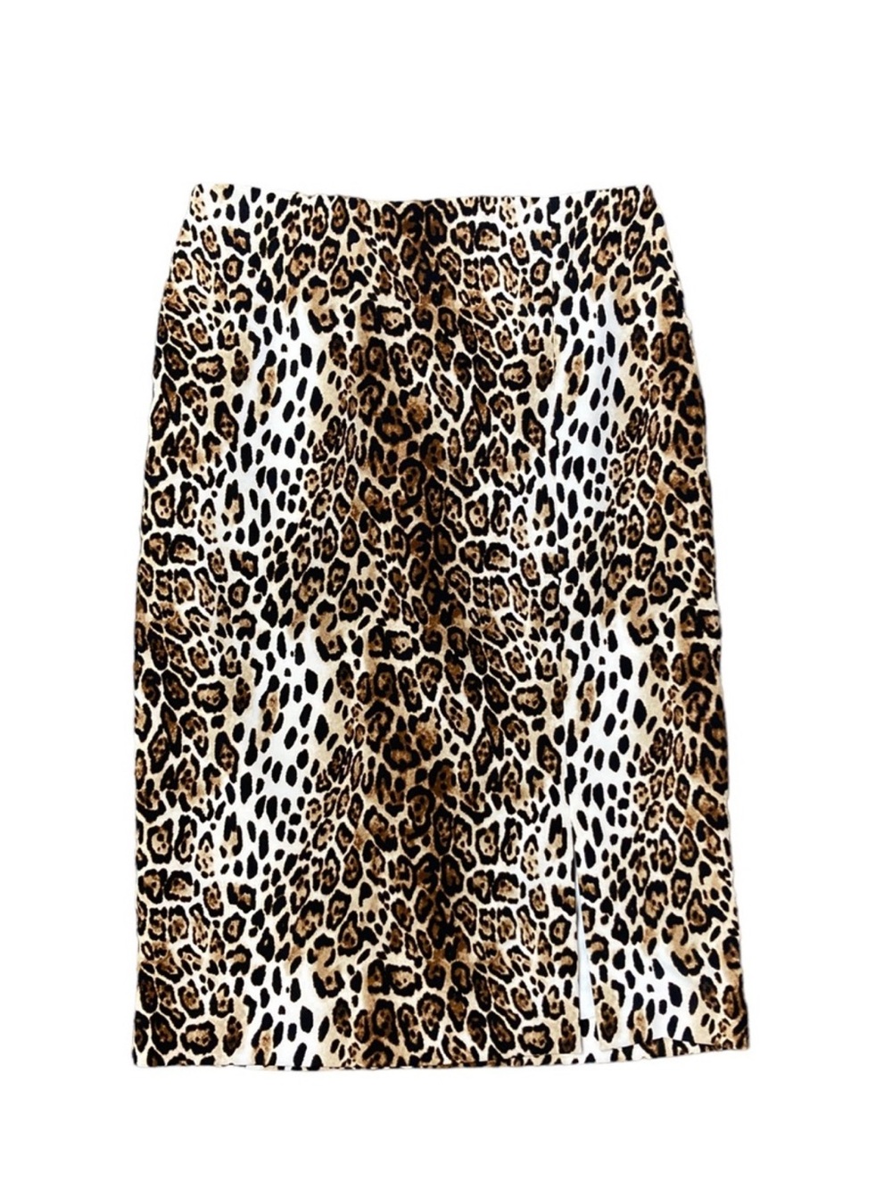 White House Black Market Leopard-Print Pencil Skirt in Size 6